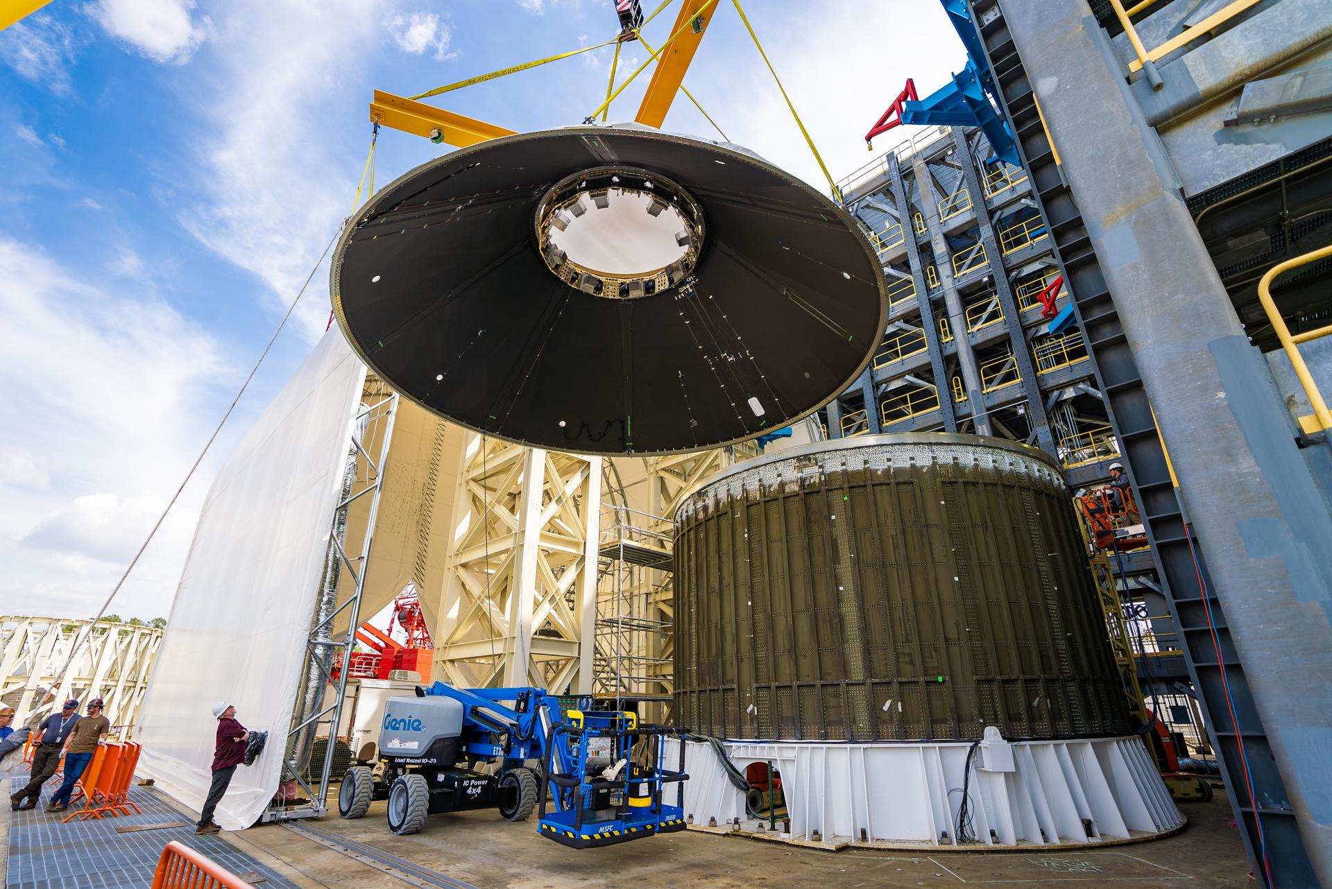 SLS Payload Adapter Moved for Testing at NASA Marshall photo 5